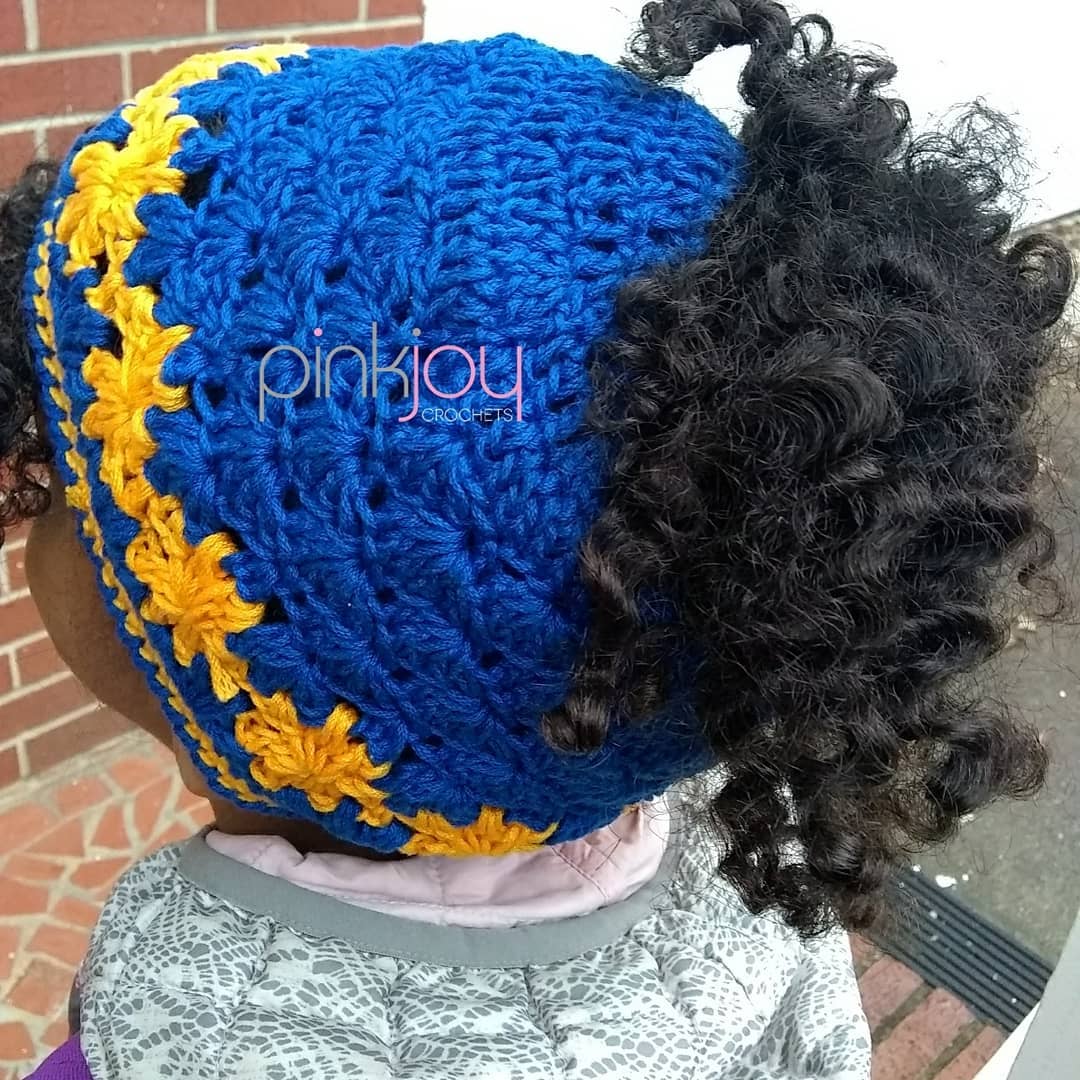 The Puff/Bun Beanie. It’s getting cold. Regular beanies don’t fit over puffs, ponytails, and buns very well. Here’s the solution.

Order this crochet cotton, handmade beanie in your favorite or school colors today! $30