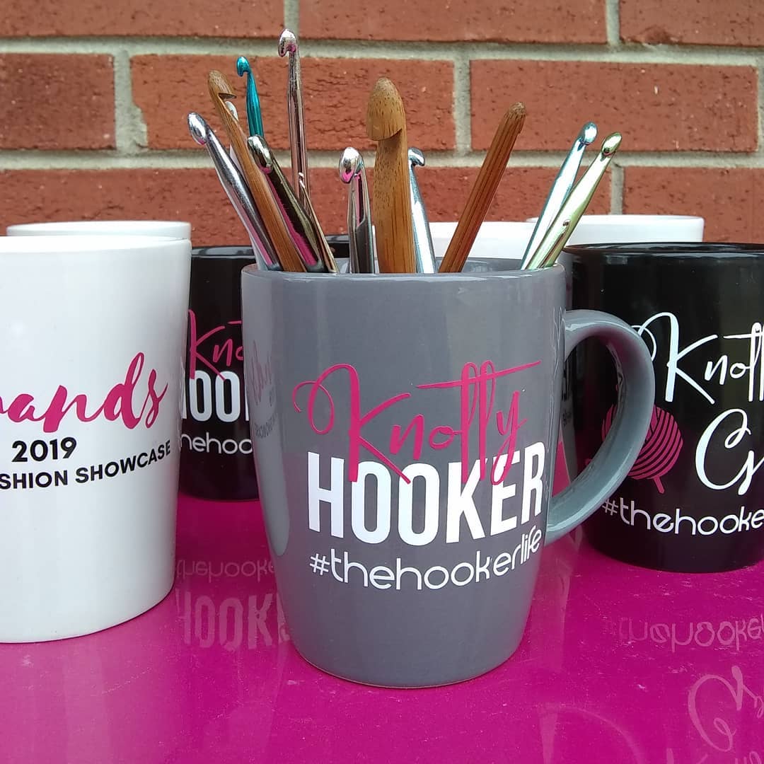 Are you a Knotty Hooker? I know I am. Get your mug today and tell the truth about yourself