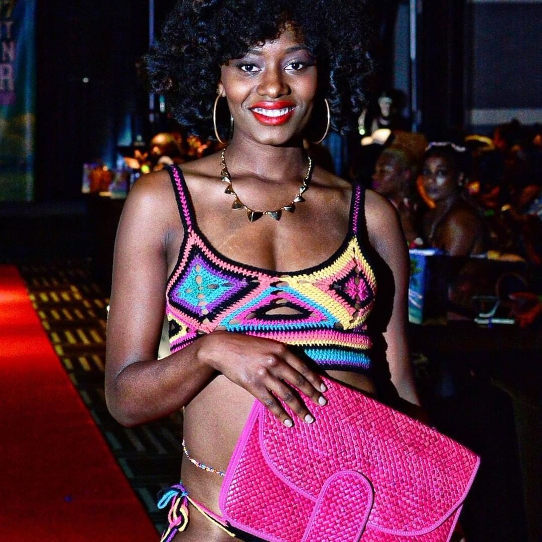 This is Ashari wearing the Donna bikini. One of my favorite pieces. But it got ‘taken’ from a fashion show… If anyone sees it, please let me know.  Photo by Ty Davis of @tdvisualarts and @the_atl_review
