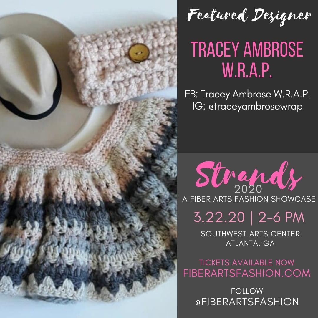 @traceyambrosewrap showcases at on 3.22.20, come out and support⁠
⁠
Visit https://www.fiberartsfashion.com. (Link in bio)⁠ Follow @fiberartsfashion @pinkjoycrochets⁠
⁠
See you March 22, 2020.⁠
⁠
Stay well